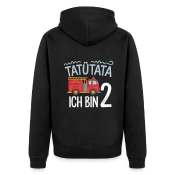 2e anniversaire des pompiers de Tatütata - Veste à capuche bio Premium Unisexe - noir - Dos - Nico (187cm)