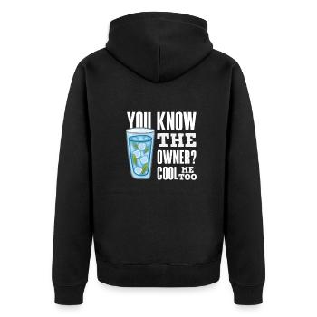 Lustiger Barkeeper Spruch Barkeeper Geschenk - Unisex Premium Bio Zip Hoodie - Schwarz - Hinten - Nico (187cm)