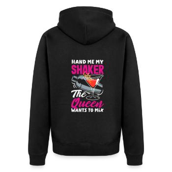 Funny Bartender Saying Bartender Gift - Unisex Premium Organic Zip Hoodie - black - Back - Nico (187cm)