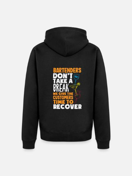 Funny Bartender Saying Bartender Gift - Unisex Premium Organic Zip Hoodie - black