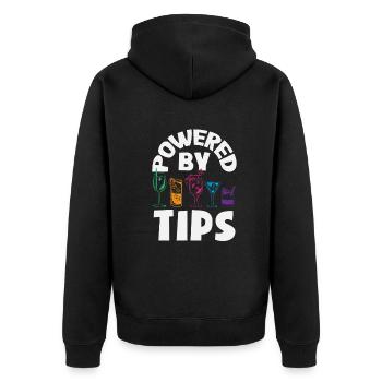 Lustiger Barkeeper Spruch Barkeeper Geschenk - Unisex Premium Bio Zip Hoodie - Schwarz - Hinten - Nico (187cm)