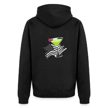 Funny Bartender Saying Bartender Gift - Unisex Premium Organic Zip Hoodie - black - Back - Nico (187cm)