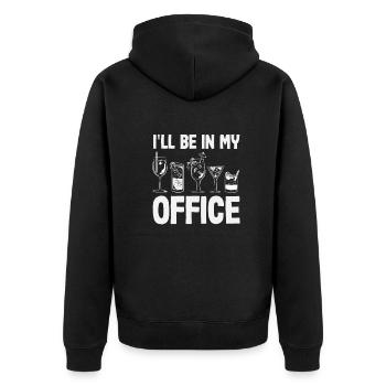 Funny Bartender Saying Bartender Gift - Unisex Premium Organic Zip Hoodie - black - Back - Nico (187cm)