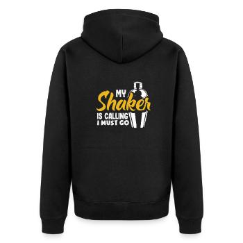 Funny Bartender Saying Bartender Gift - Unisex Premium Organic Zip Hoodie - black - Back - Nico (187cm)
