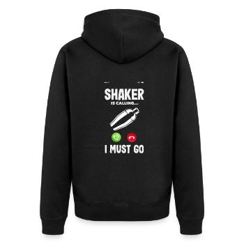 Funny Bartender Saying Bartender Gift - Unisex Premium Organic Zip Hoodie - black - Back - Nico (187cm)