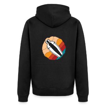 Funny Bartender Saying Bartender Gift - Unisex Premium Organic Zip Hoodie - black - Back - Nico (187cm)