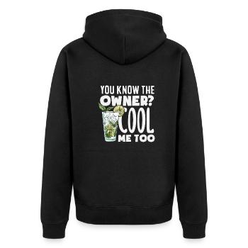 Funny Bartender Saying Bartender Gift - Unisex Premium Organic Zip Hoodie - black - Back - Nico (187cm)