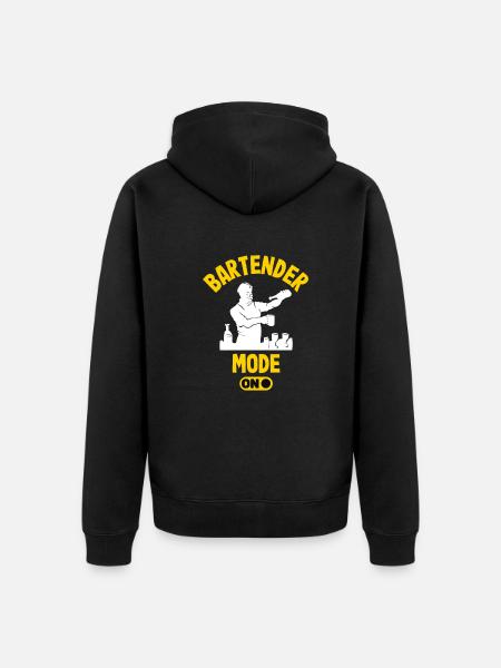 Funny Bartender Saying Bartender Gift - Unisex Premium Organic Zip Hoodie - black