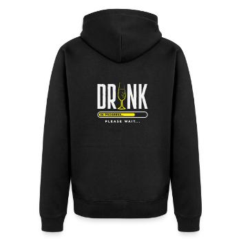 Funny Bartender Saying Bartender Gift - Unisex Premium Organic Zip Hoodie - black - Back - Nico (187cm)