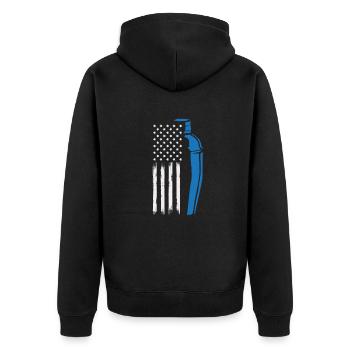 Funny Bartender Saying Bartender Gift - Unisex Premium Organic Zip Hoodie - black - Back - Nico (187cm)