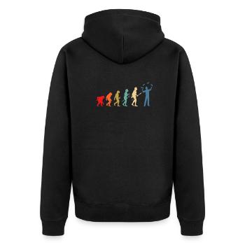 Lustiger Barkeeper Spruch Barkeeper Geschenk - Unisex Premium Bio Zip Hoodie - Schwarz - Hinten - Nico (187cm)