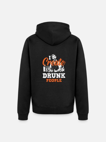 Funny Bartender Saying Bartender Gift - Unisex Premium Organic Zip Hoodie - black