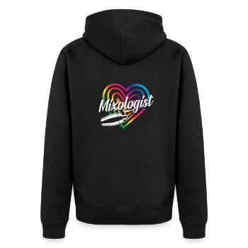 Funny Bartender Saying Bartender Gift - Unisex Premium Organic Zip Hoodie - black - Back - Nico (187cm)