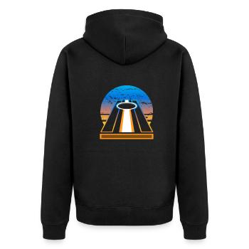 Funny Cornhole Player Gift - Unisex Premium Organic Zip Hoodie - black - Back - Nico (187cm)
