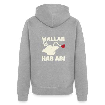 I Have A-Level Graduation Motto - Unisex Premium Organic Zip Hoodie - heather grey - Back - Nico (187cm)