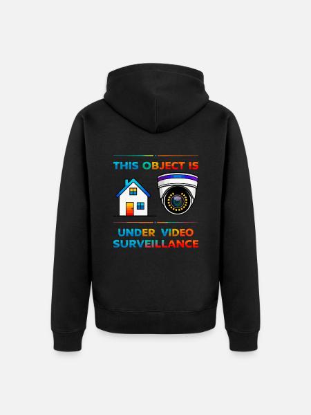 Building surveillance - Unisex Premium Organic Zip Hoodie - black