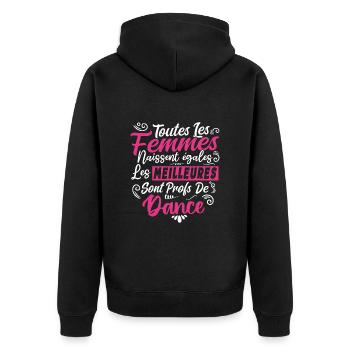 Prof Professeur Danse Métier Humour Cadeau - Veste à capuche bio Premium Unisexe - noir - Dos - Nico (187cm)