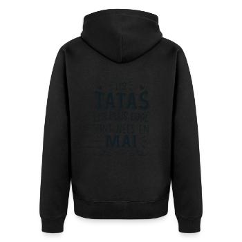 Anniversaire Tante Tata Mai Cadeau - Veste à capuche bio Premium Unisexe - noir - Dos - Nico (187cm)