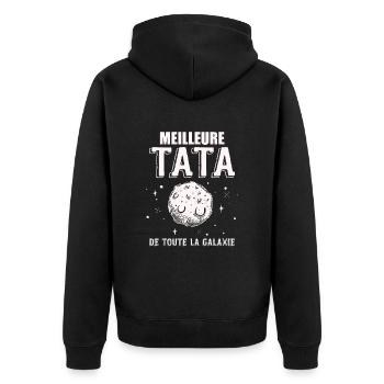 Meilleure Tata De Toute La Galaxie - Veste à capuche bio Premium Unisexe - noir - Dos - Nico (187cm)