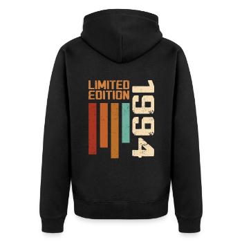 Vintage 1994 Birthday Gift 1994 Retro 1994 - Unisex Premium Organic Zip Hoodie - black - Back - Nico (187cm)