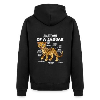 Anatomie d’un jaguar - Veste à capuche bio Premium Unisexe - noir - Dos - Nico (187cm)