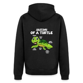 Anatomie d’une tortue - Veste à capuche bio Premium Unisexe - noir - Dos - Nico (187cm)