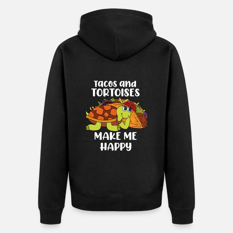 Schildkröte Lustiges Geschenk - Unisex Premium Bio Zip Hoodie - Schwarz