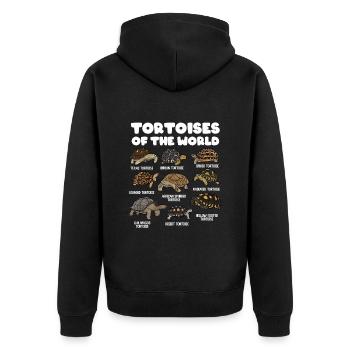 Tortues du monde - Veste à capuche bio Premium Unisexe - noir - Dos - Nico (187cm)