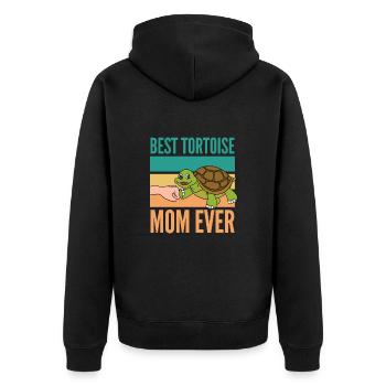 Meilleur moma tortue de tous les temps - Veste à capuche bio Premium Unisexe - noir - Dos - Nico (187cm)