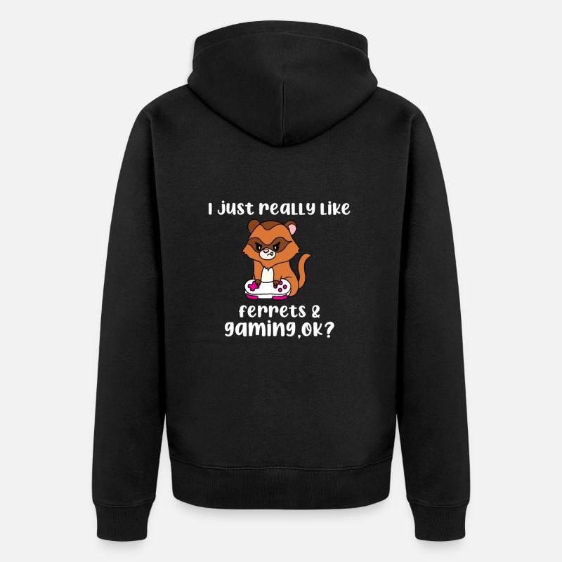 Furet - Veste à capuche bio Premium Unisexe - noir