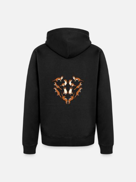 Ferret - Unisex Premium Organic Zip Hoodie - black