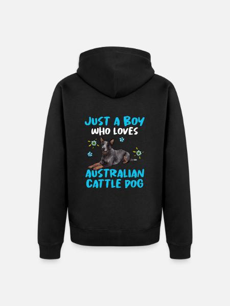Australian Cattle Dog - Unisex Premium Organic Zip Hoodie - black