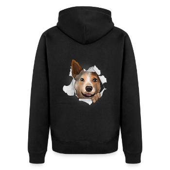 Bouvier australien - Veste à capuche bio Premium Unisexe - noir - Dos - Nico (187cm)