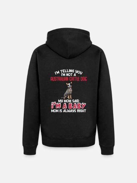 Australian Cattle Dog - Unisex Premium Organic Zip Hoodie - black