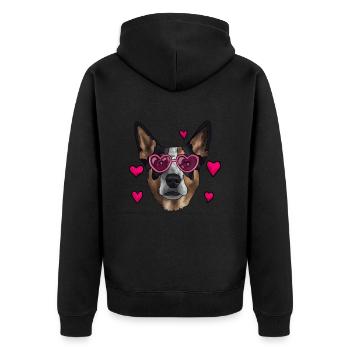 Bouvier australien - Veste à capuche bio Premium Unisexe - noir - Dos - Nico (187cm)