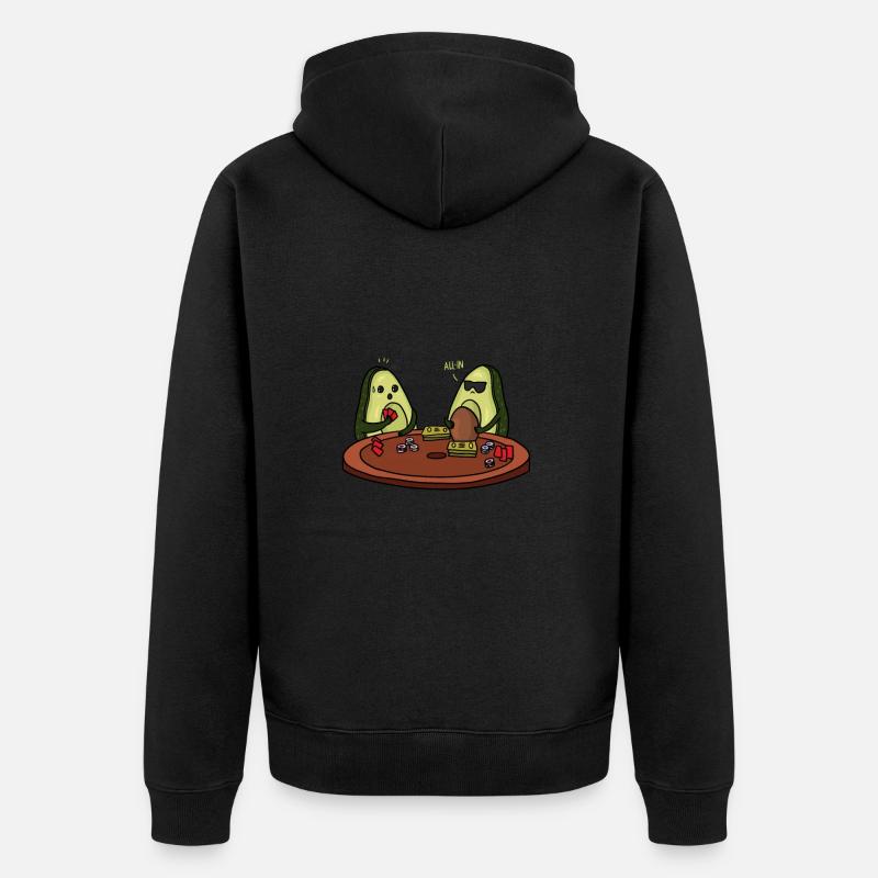 All In Avocado Poker - Veste à capuche bio Premium Unisexe - noir