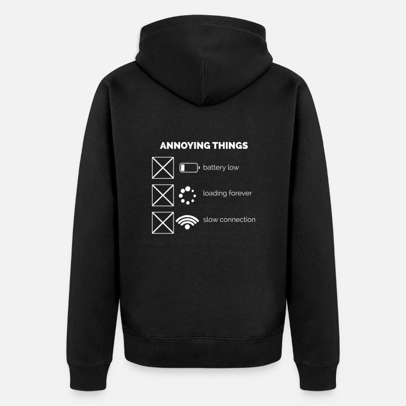 Choses ennuyeuses - Veste à capuche bio Premium Unisexe - noir