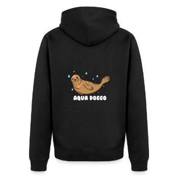 Aqua Doggo - Veste à capuche bio Premium Unisexe - noir - Dos - Nico (187cm)