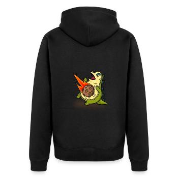 Earth Strike Big Bang Dino Design - Veste à capuche bio Premium Unisexe - noir - Dos - Nico (187cm)