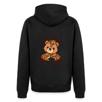 Glucides Count Bear Pizza - Veste à capuche bio Premium Unisexe - noir - Dos - Nico (187cm)