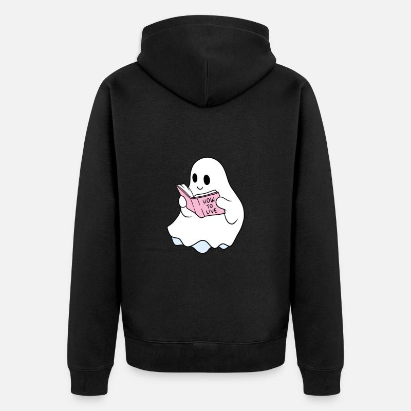 Geist Humor - Unisex Premium Bio Zip Hoodie - Schwarz
