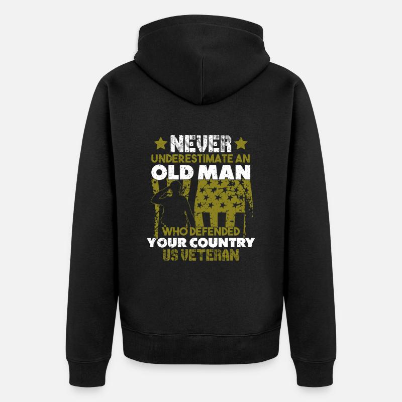 Vétéran du Vietnam - Veste à capuche bio Premium Unisexe - noir