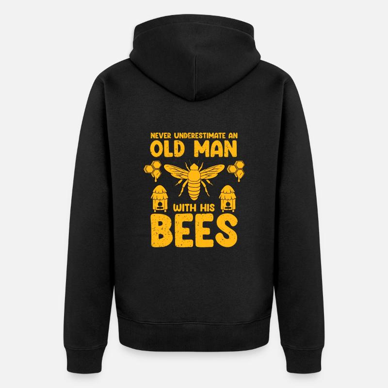 Cadeau d’abeilles apicultrices - Veste à capuche bio Premium Unisexe - noir