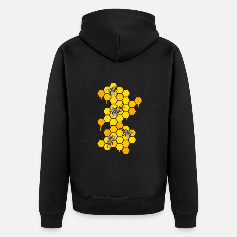 Cadeau d’abeilles apicultrices - Veste à capuche bio Premium Unisexe - noir