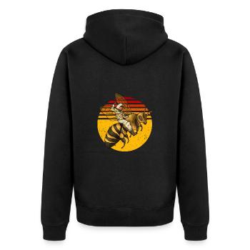 Beekeeper Bees Gift - Unisex Premium Organic Zip Hoodie - black - Back - Nico (187cm)