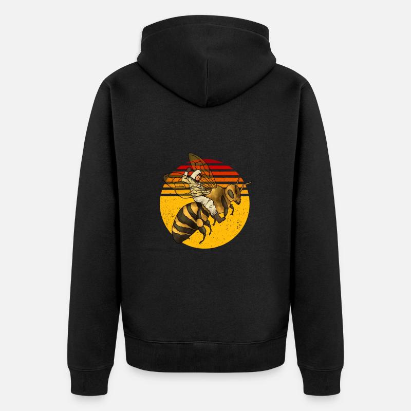Cadeau d’abeilles apicultrices - Veste à capuche bio Premium Unisexe - noir