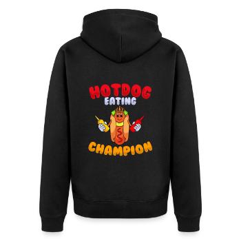 Hot-dog - Veste à capuche bio Premium Unisexe - noir - Dos - Nico (187cm)