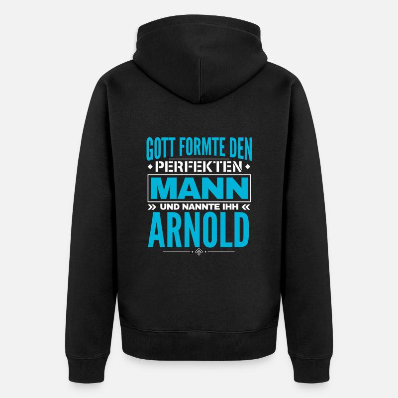 Arnold Name Design - Unisex Premium Bio Zip Hoodie - Schwarz