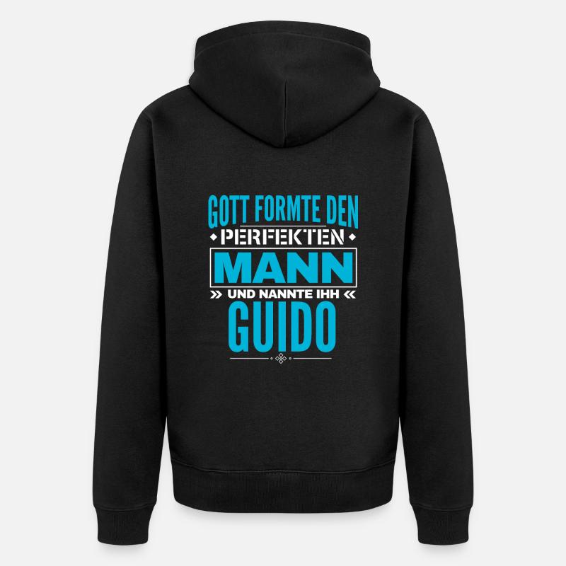 Guido Name Design - Unisex Premium Bio Zip Hoodie - Schwarz