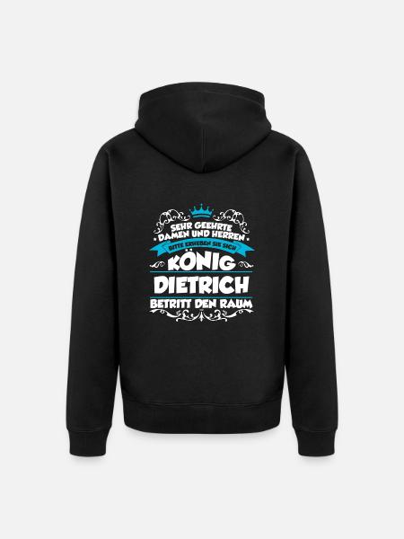 Dietrich Name Design - Unisex Premium Bio Zip Hoodie - Schwarz